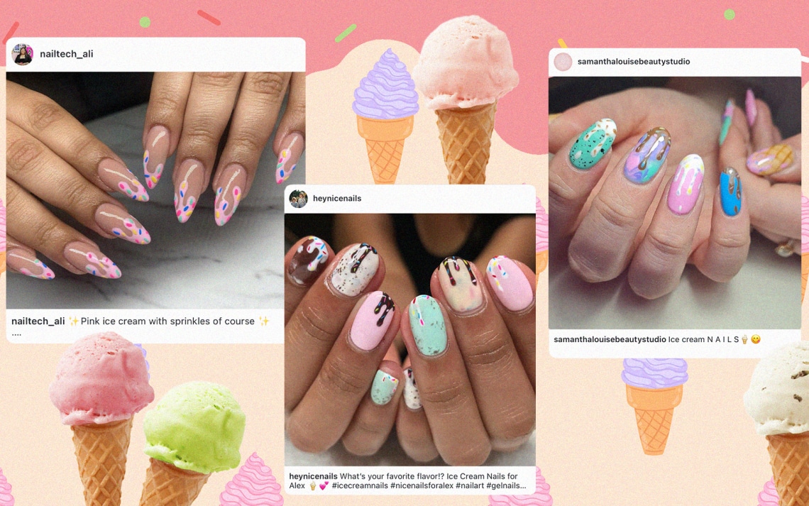 A nyár legújabb manikűr őrülete: fagylalt körmök