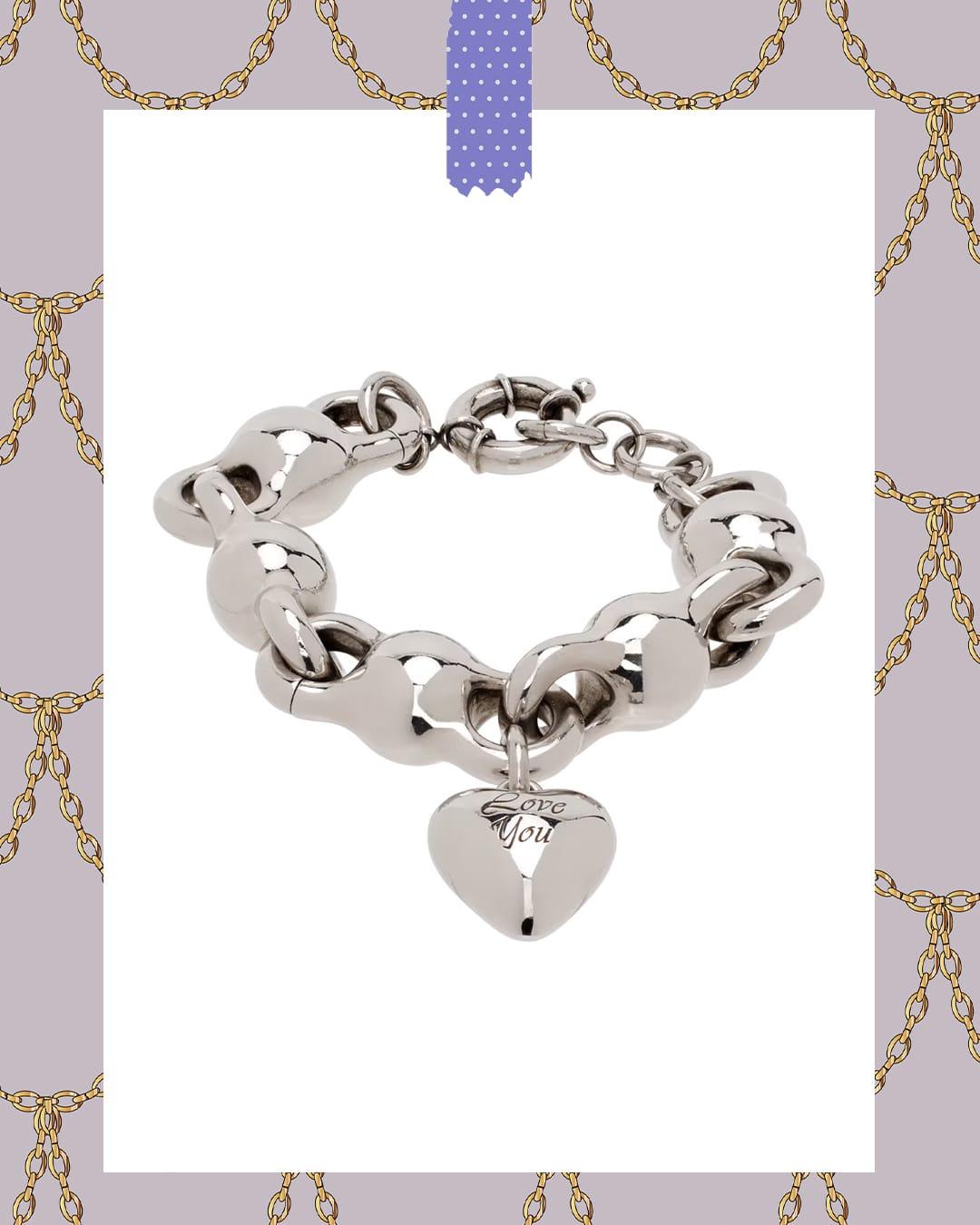 Acne Studios Silver Charm Bracelet