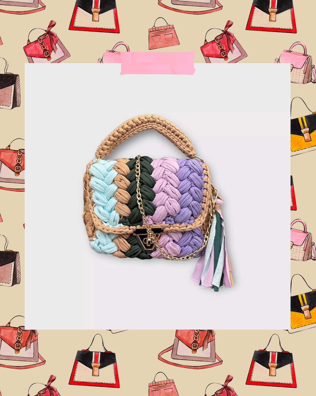 Kézi fonású kistáska