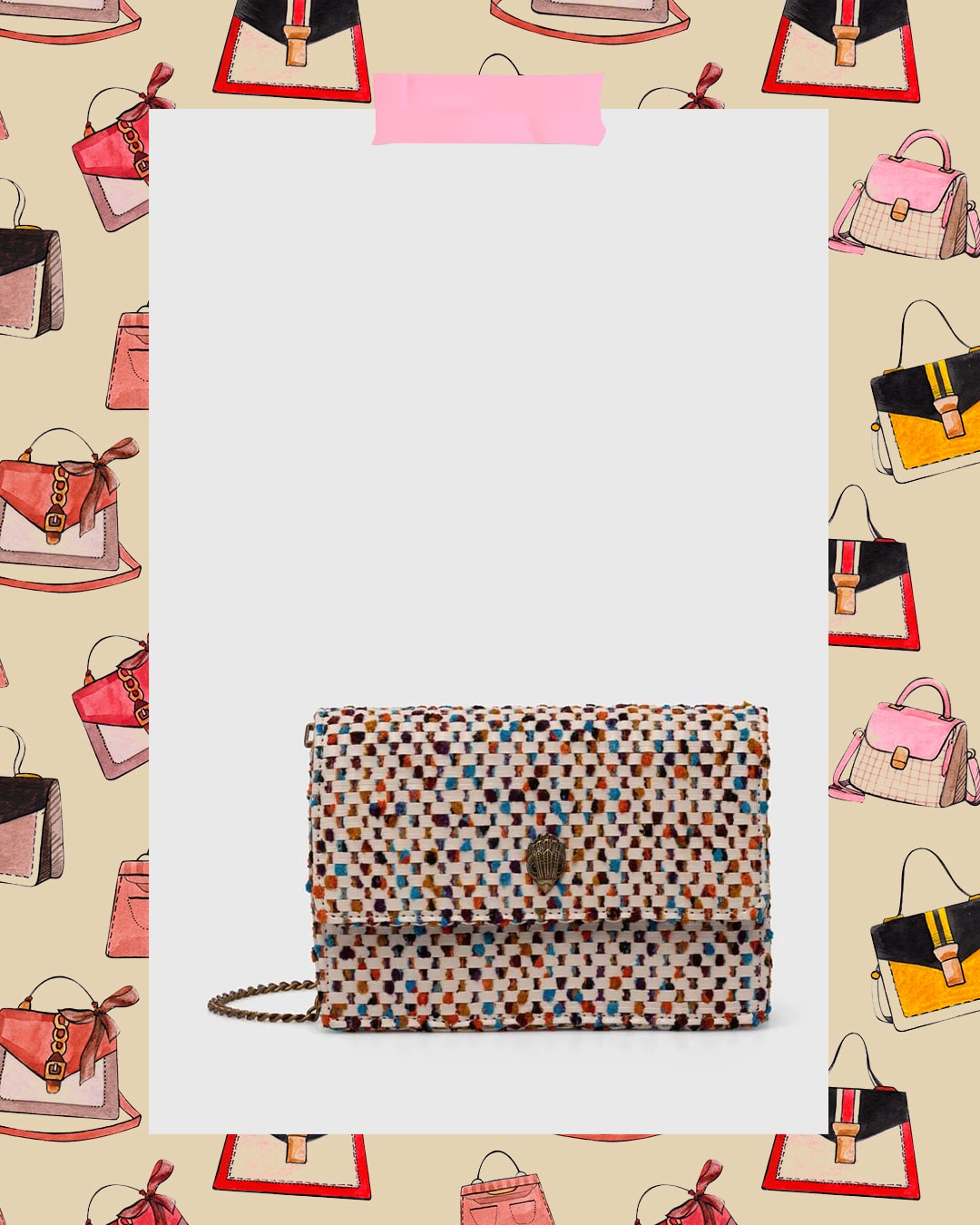 Bohém rattan kézitáska