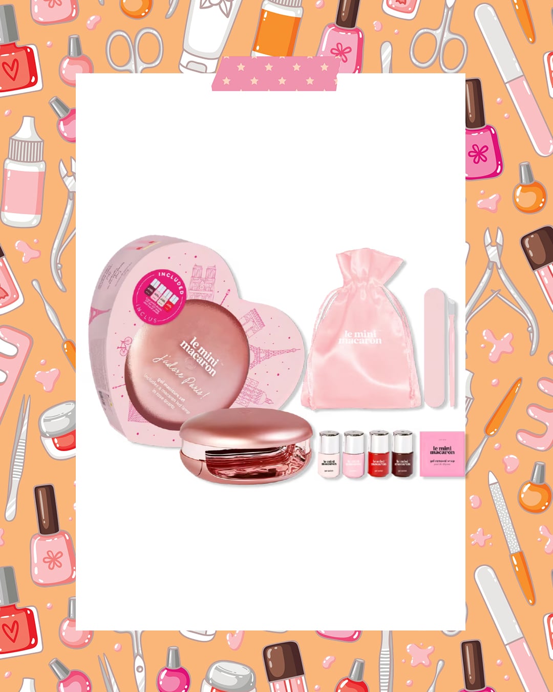 Le Mini Macaron J'adore Paris! Deluxe Gel Manicure Set