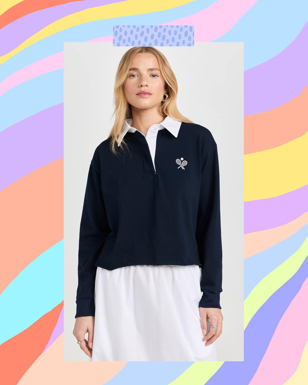 Stateside Graphic Cropped Polo
