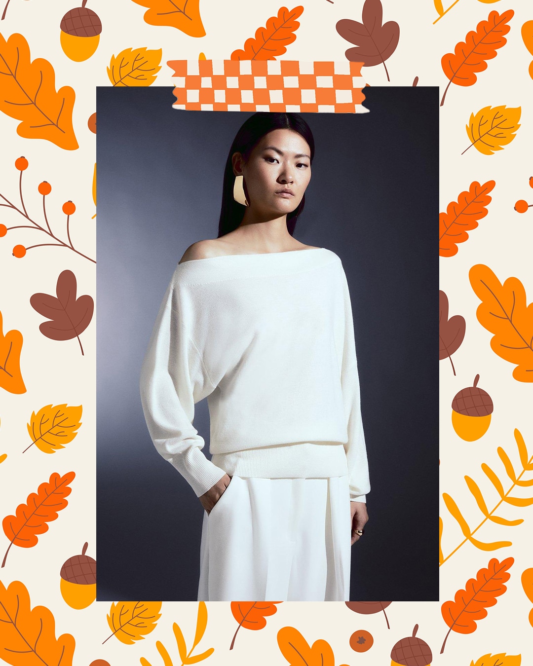 Ejtett nyakú pulóver