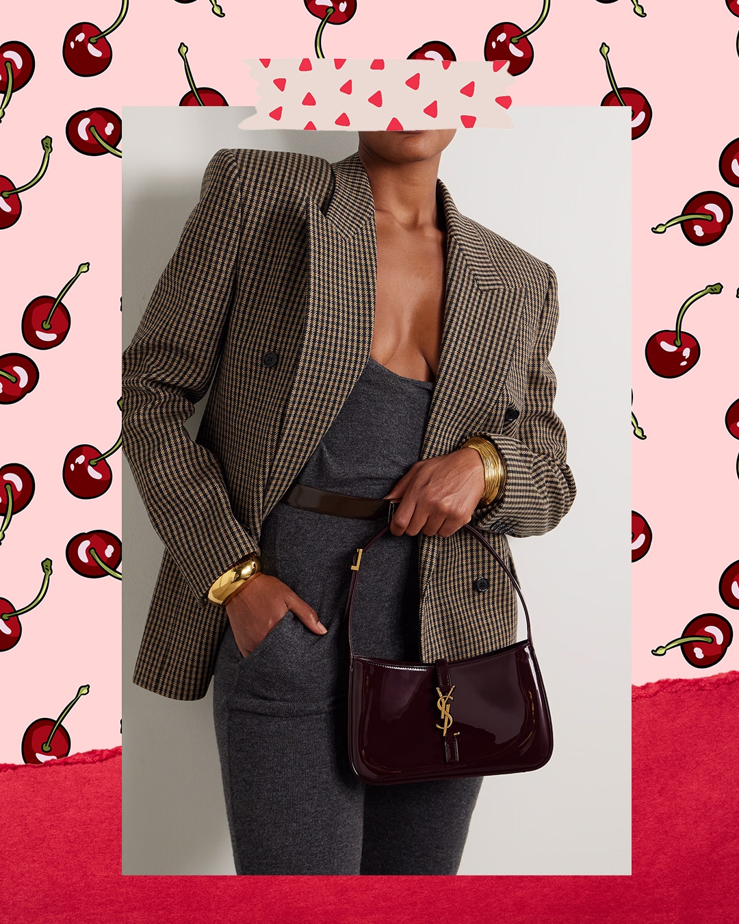 Saint Laurent Le 5 à 7 mini patent-leather shoulder bag