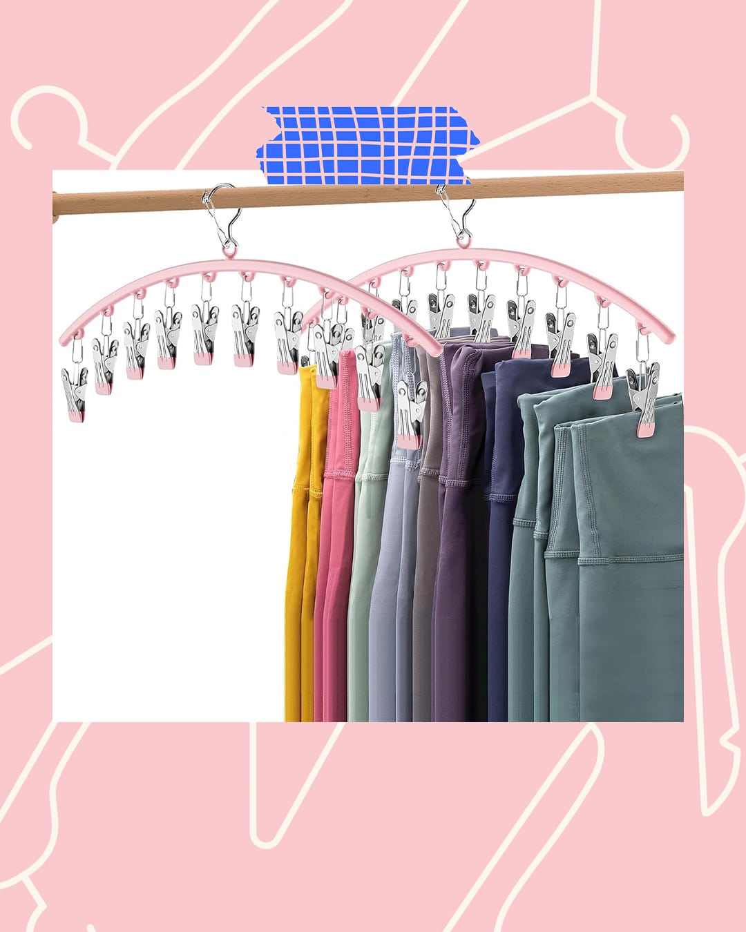 Rózsaszín félkör alakú vállfa