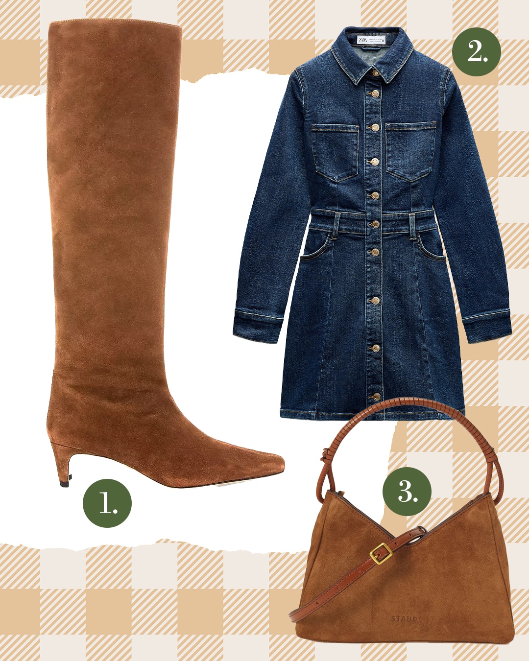 Farmerruha velúr csizmával