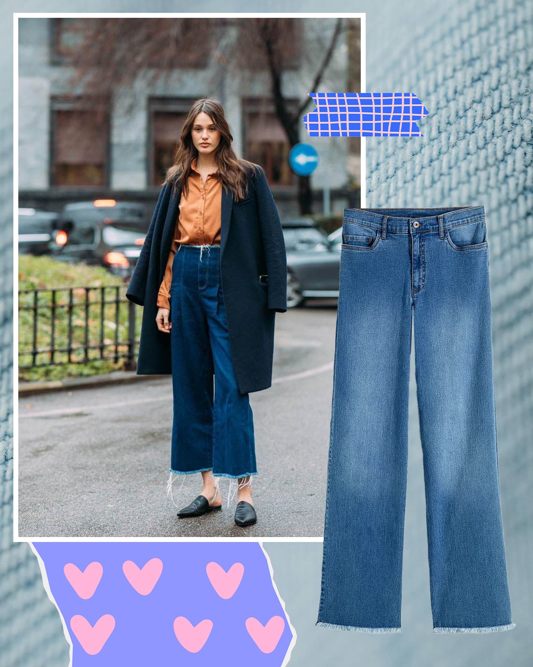 Széles szárú farmer