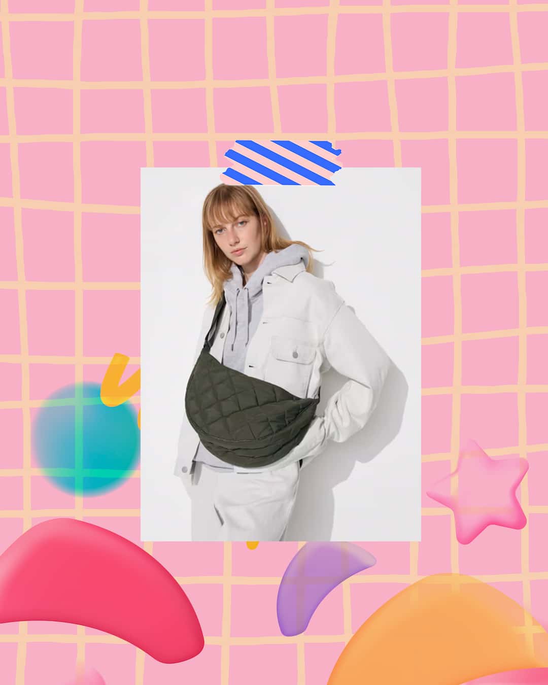 Uniqlo Round Shoulder Quilted Bag