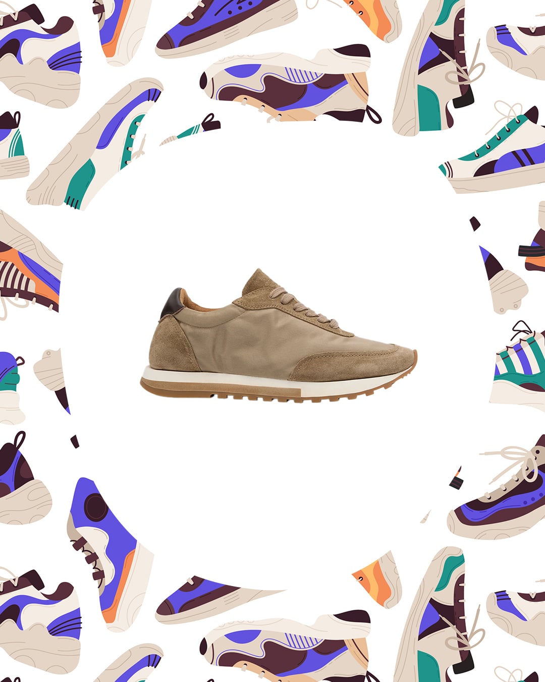 The Row Nylon Suede Runner Sneakers