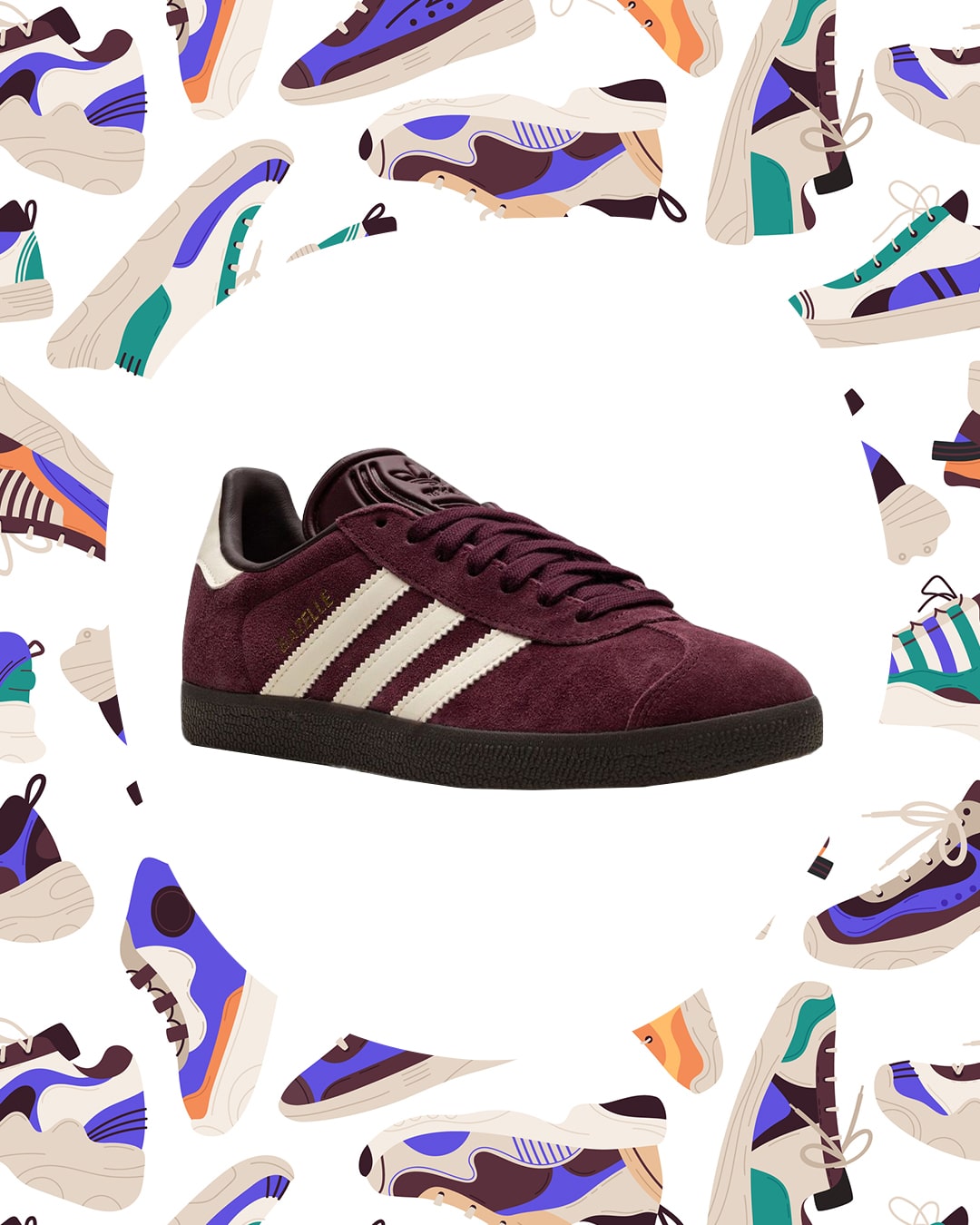 Adidas Gazelle Maroon