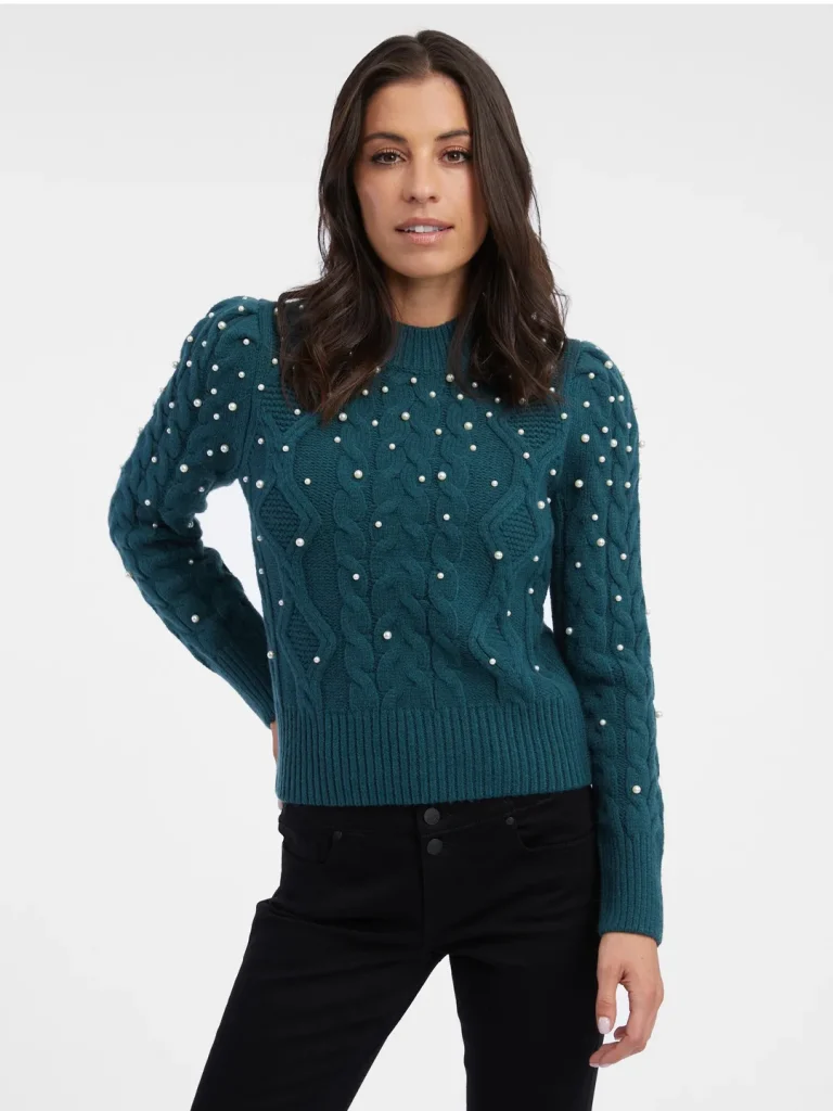 Petrolkék karácsonyi pulóver