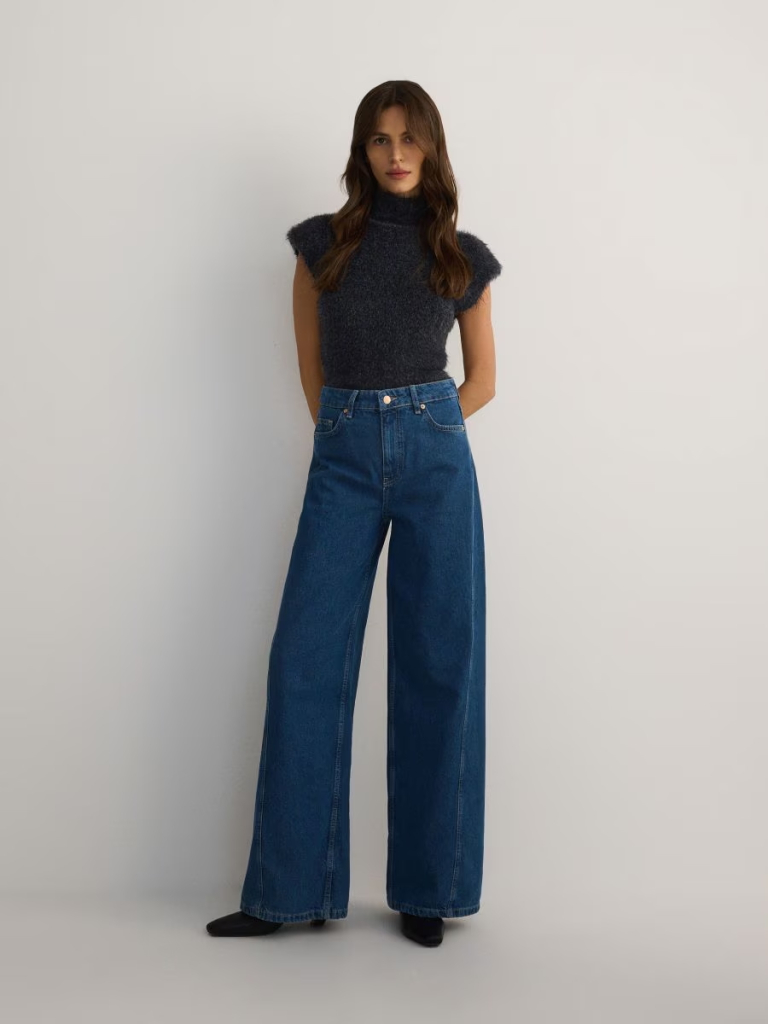 Széles szárú farmer