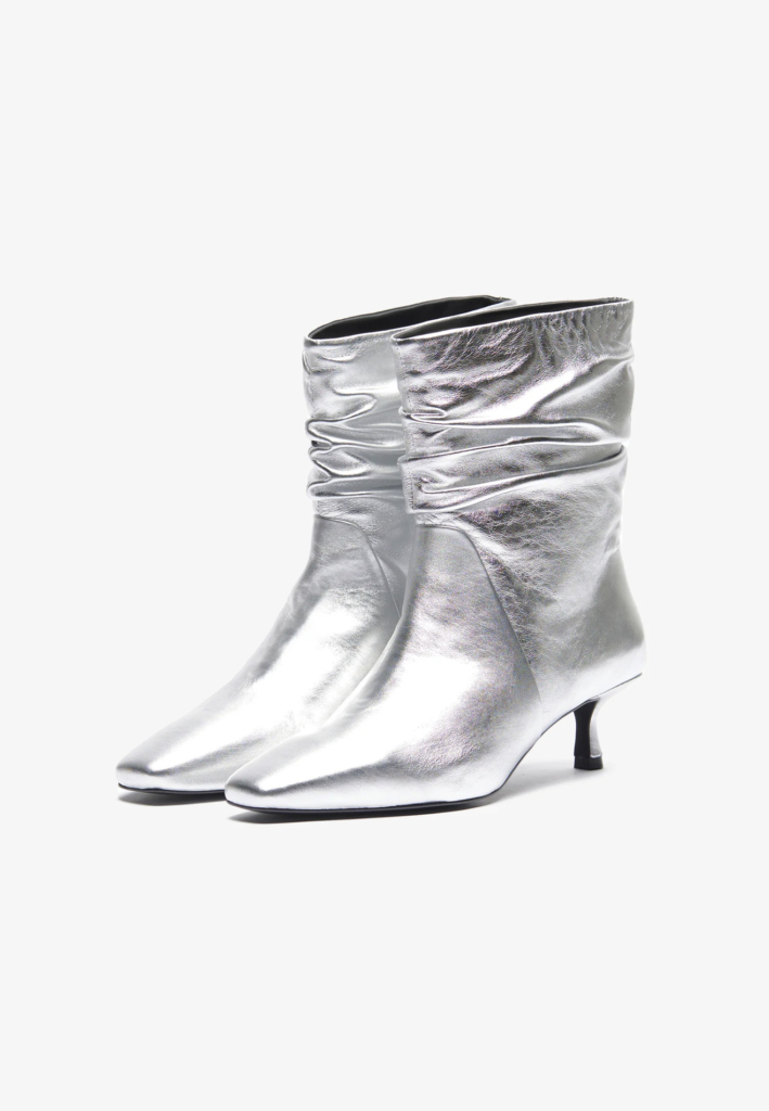 Zign ezüst bokacsizma