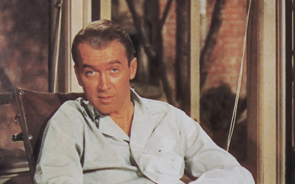 James Stewart a Hátsó ablak című filmben