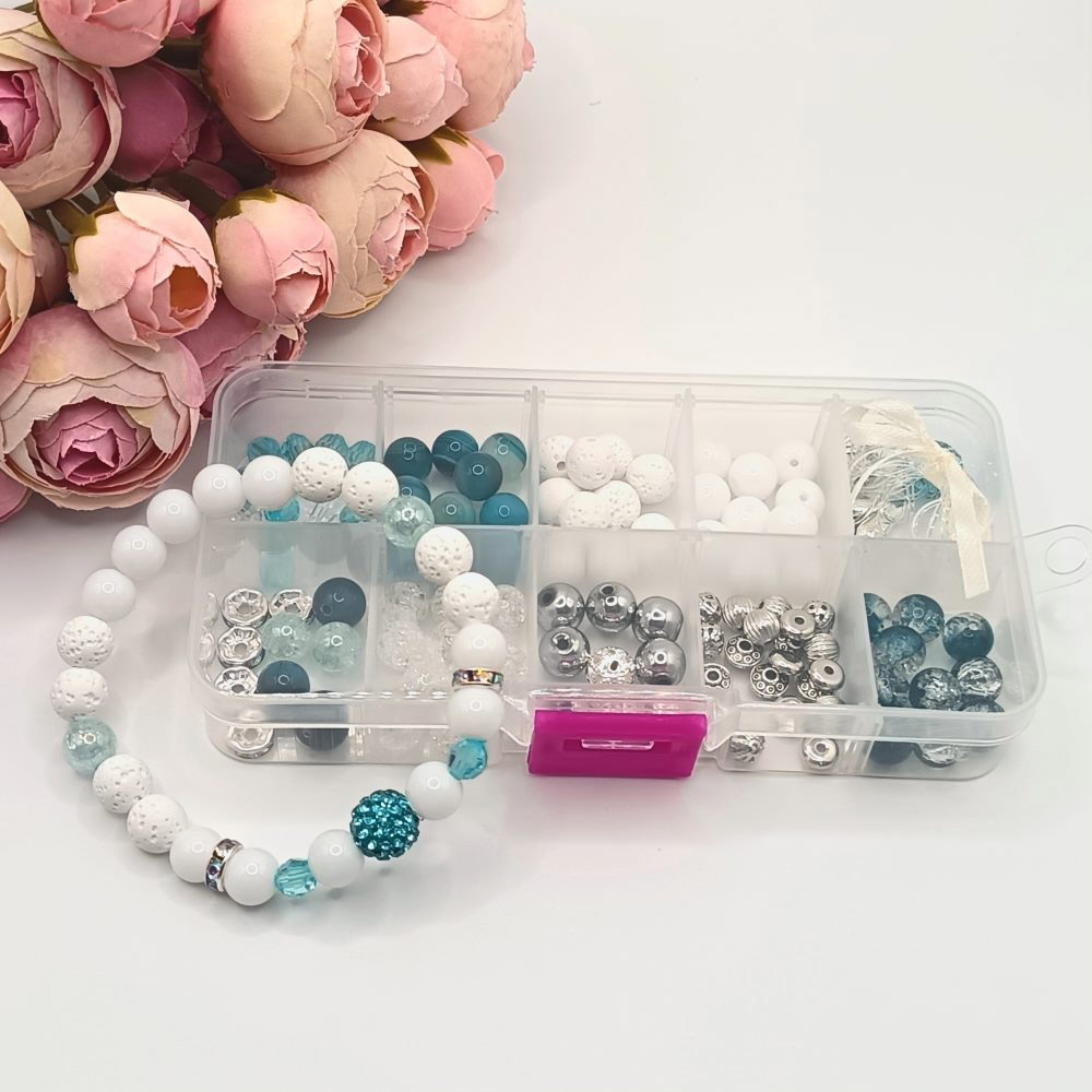 Nika Box 2 # – Tengerkék ékszerkészítő doboz