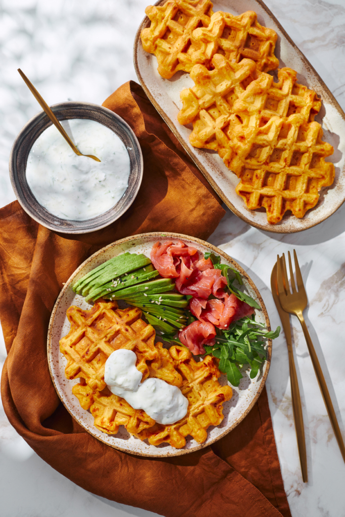 Édesburgonyás gofri reggelire