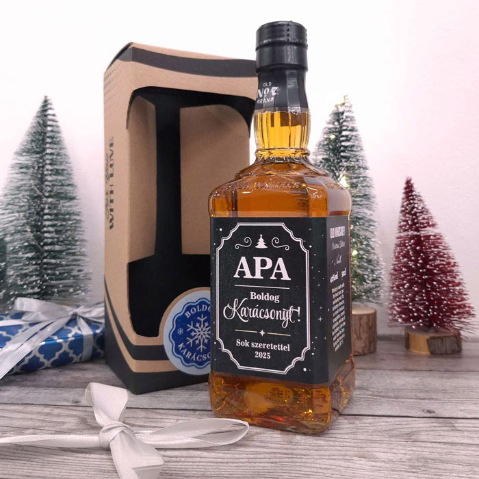 Jack Daniel’s egyedi karácsonyi címkével
