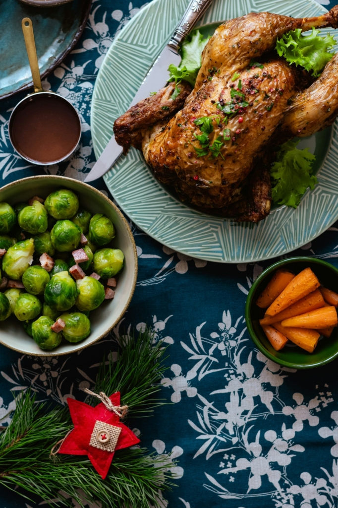 Könnyed karácsonyi vacsora pulykával és párolt zöldségekkel