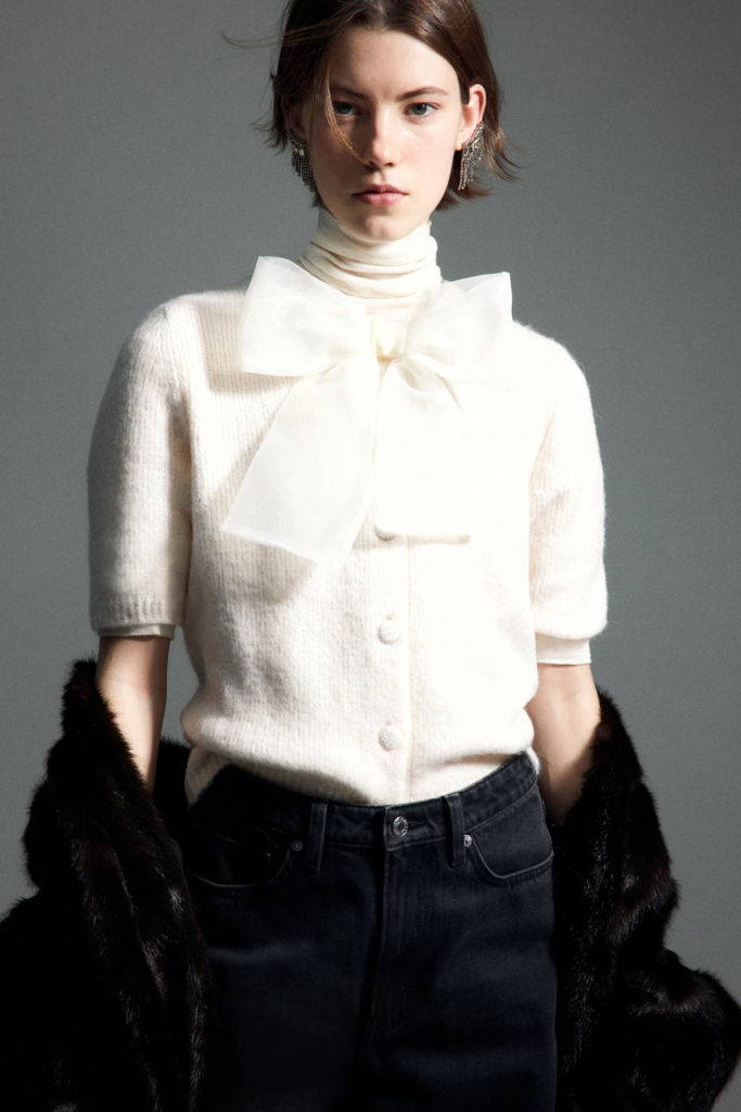 H&M Kötött kardigán masnival