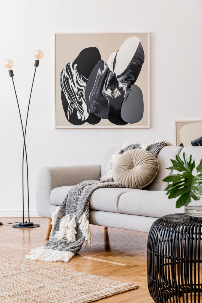 Skandináv stílusú nappali