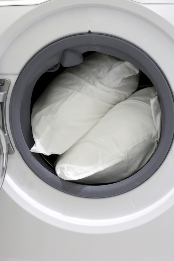 Párnák a mosógépben