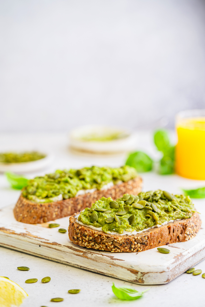 Egészséges avokádós pirítós