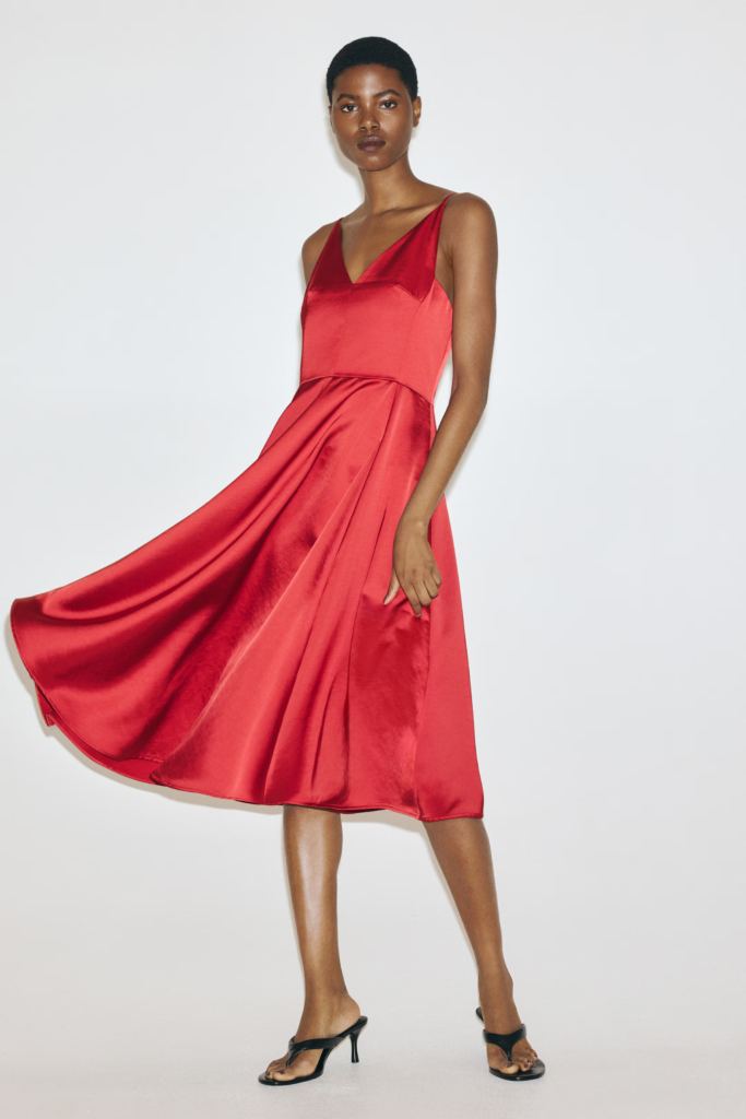 H&M Pántos ruha V-nyakkal