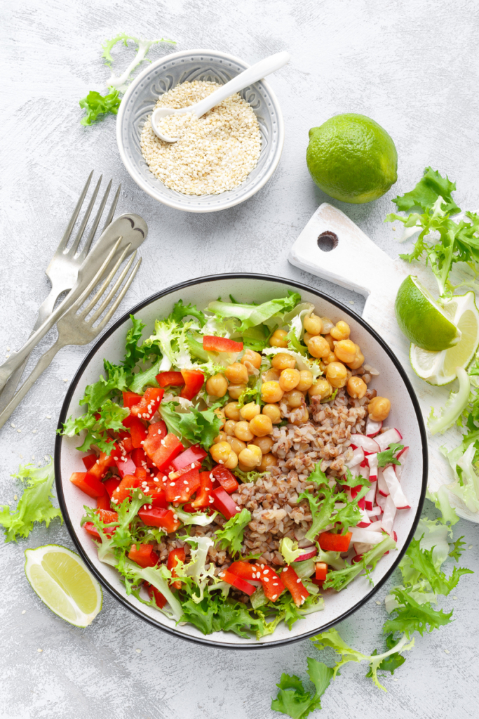 Egészséges zöldséges bowl