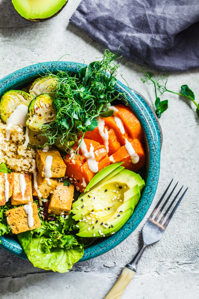 Buddha bowl egészséges hozzávalókból