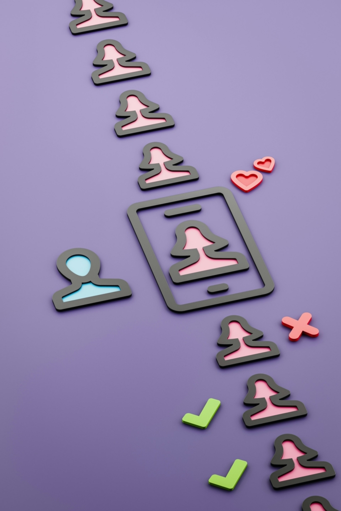 Rajzolt kép az online társkeresésről