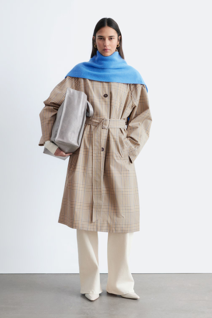 H&M Kockás ballonkabát
