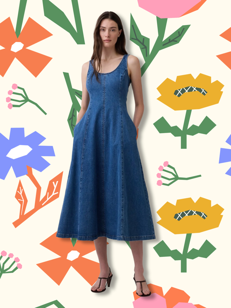 Abito maxi GAP di jeans con tasche