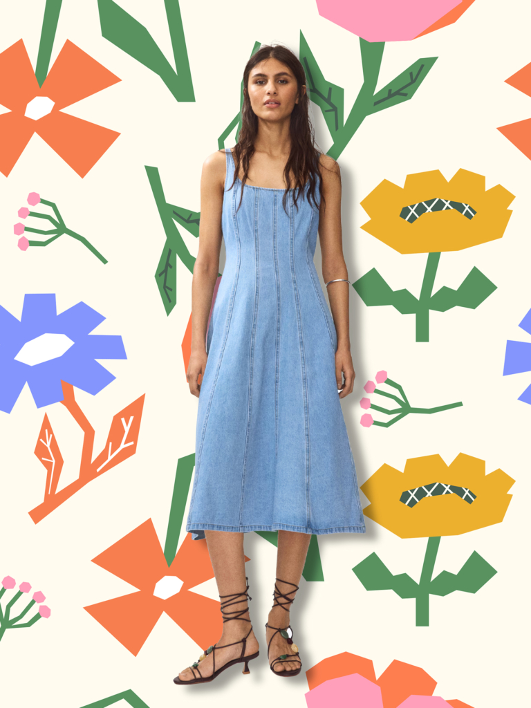 Abito midi di jeans H&M