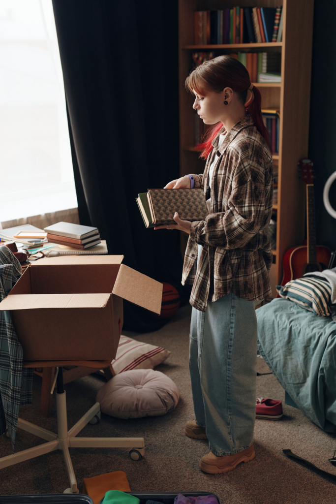 Fiatal nő szelektál