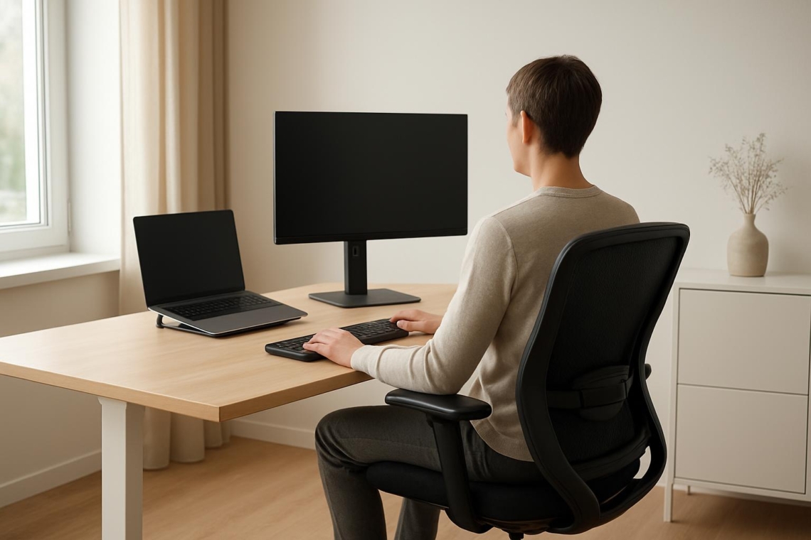 Ergonomikus otthoni PC munkaállomás: egészséges munka és kényelem