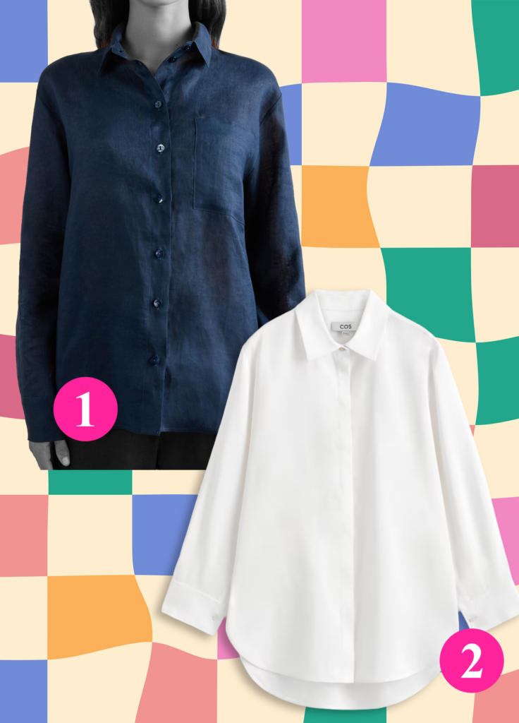 An oversized linen shirt