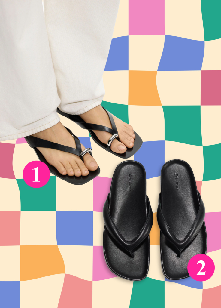 Leather flip-flops