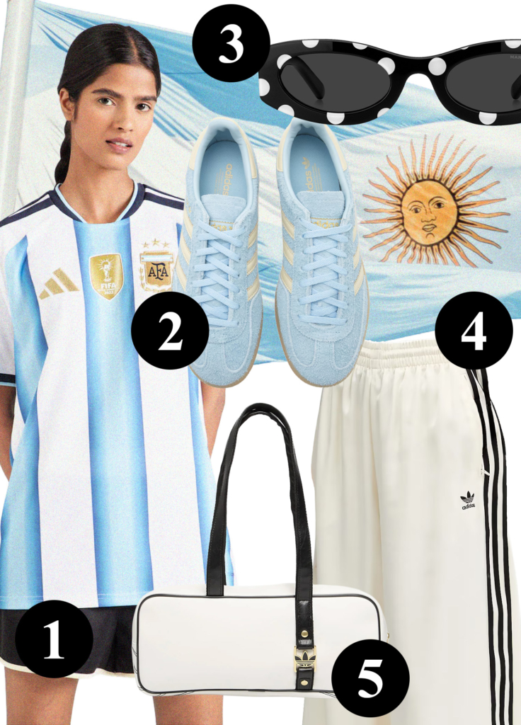 Look pastel élégant avec le maillot de l'Argentine