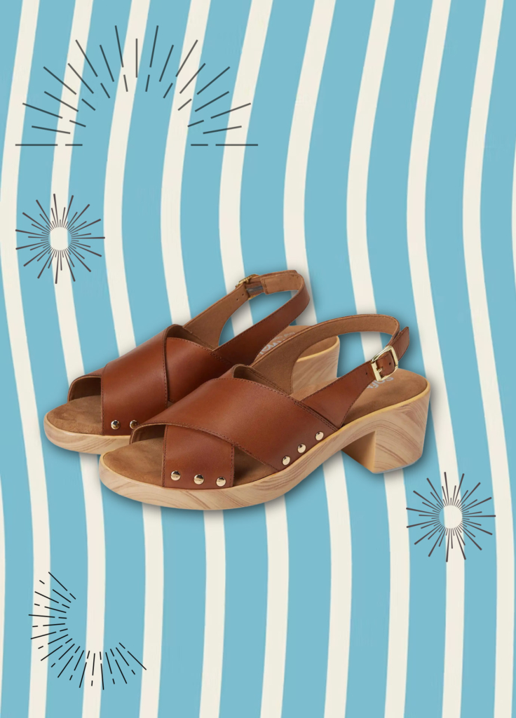 Low-heeled mule sandal