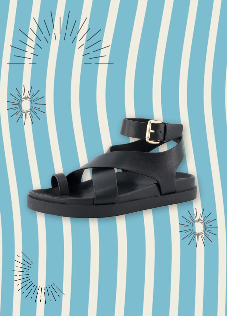 Chunky cross-strap sandal