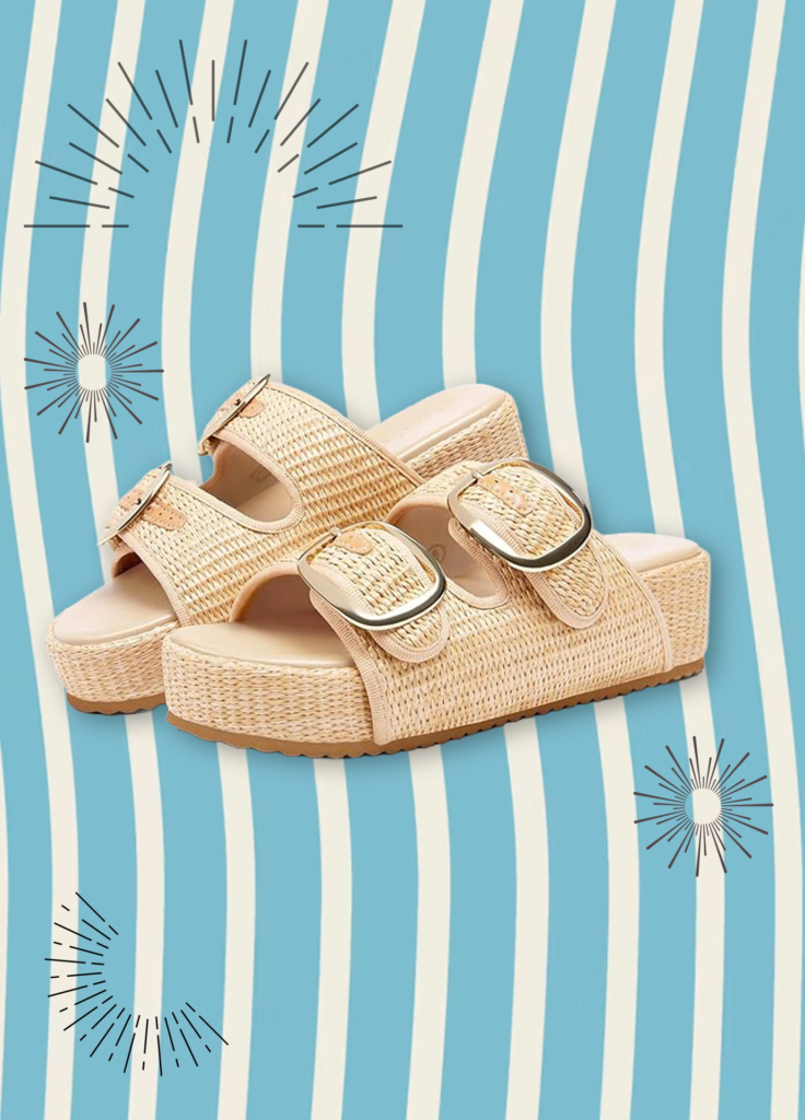 Woven-effect sandal