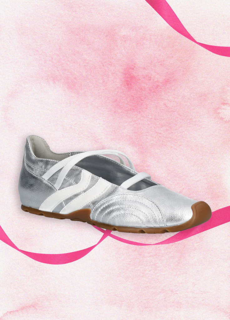 Steve Madden silver ballet flat