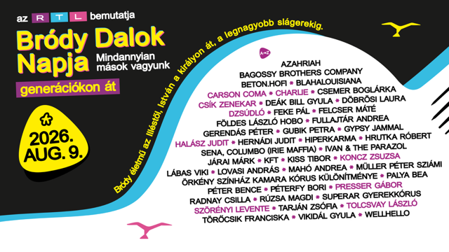 az RTL bemutatja: Bródy Dalok Napja a Sziget Fesztiválon