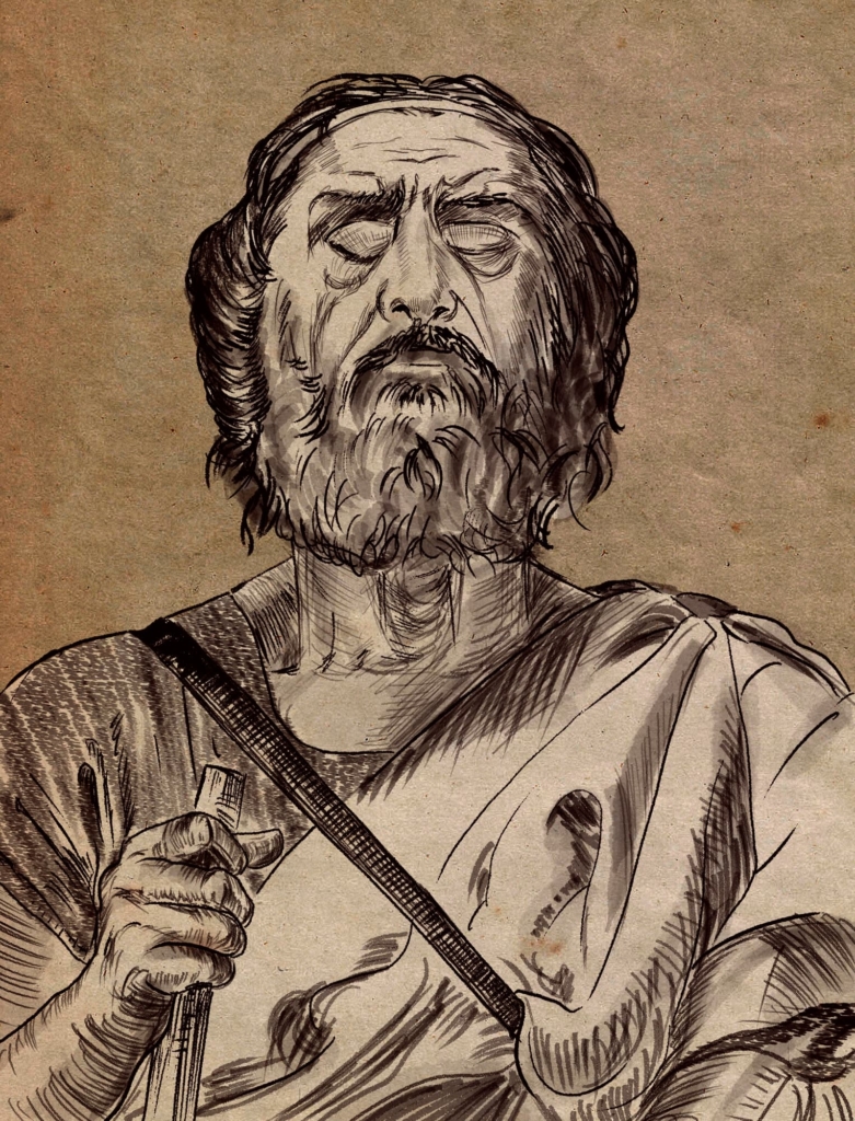 Homérosz rajzolt portréja