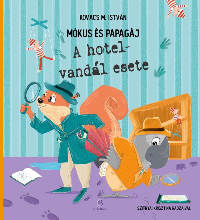 Mókus és Papagáj gyermekkrimi borítója