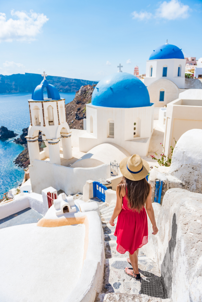 Turista Santorinin